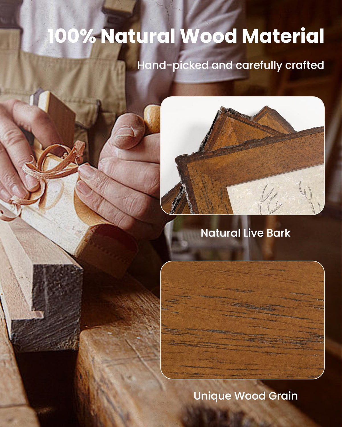 Axeman rustic frame makes a thoughtful gift for special occasions.