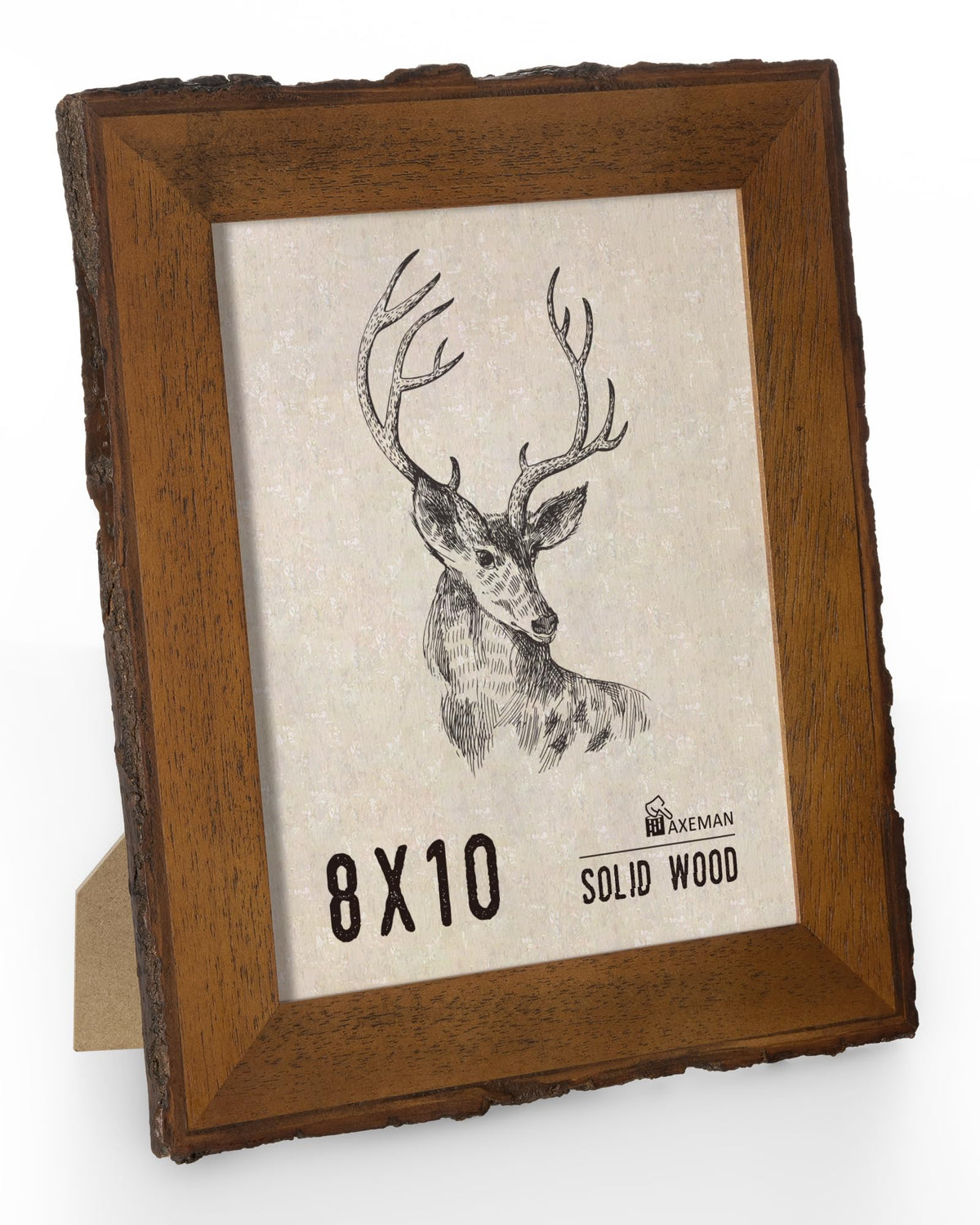 Axeman Rustic 8x10 frame with live edge for farmhouse display.