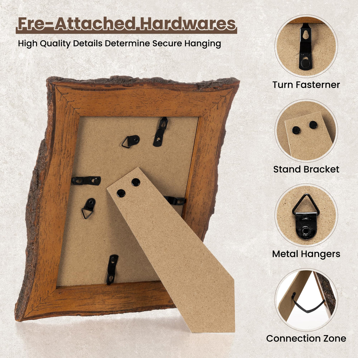 Axeman rustic farmhouse frame complements bedrooms and living rooms