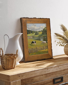 Axeman solid wood frame with tempered glass protects photos beautifully.