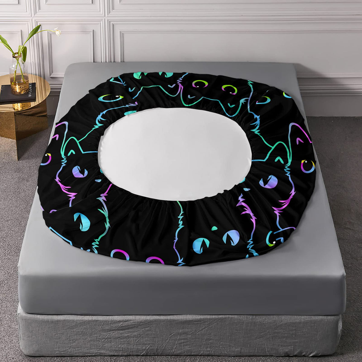 Axolotl cute cat sheet set machine wash friendly care for simple maintenance