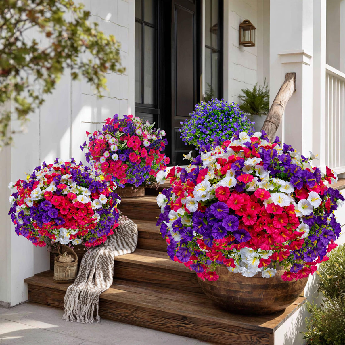 AXYLEX outdoor greenery decor is quick to set up without pots.