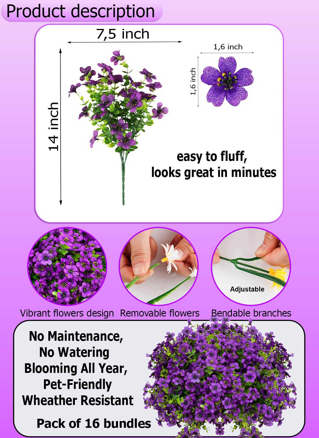 AXYLEX privacy-friendly artificial flowers create screening while remaining decorative.