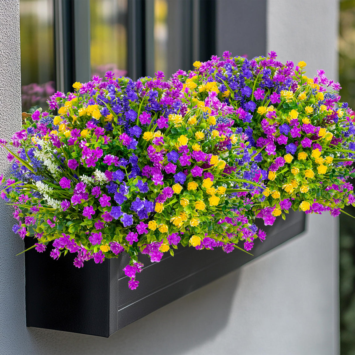 AXYLEX artificial greenery provides privacy on patios