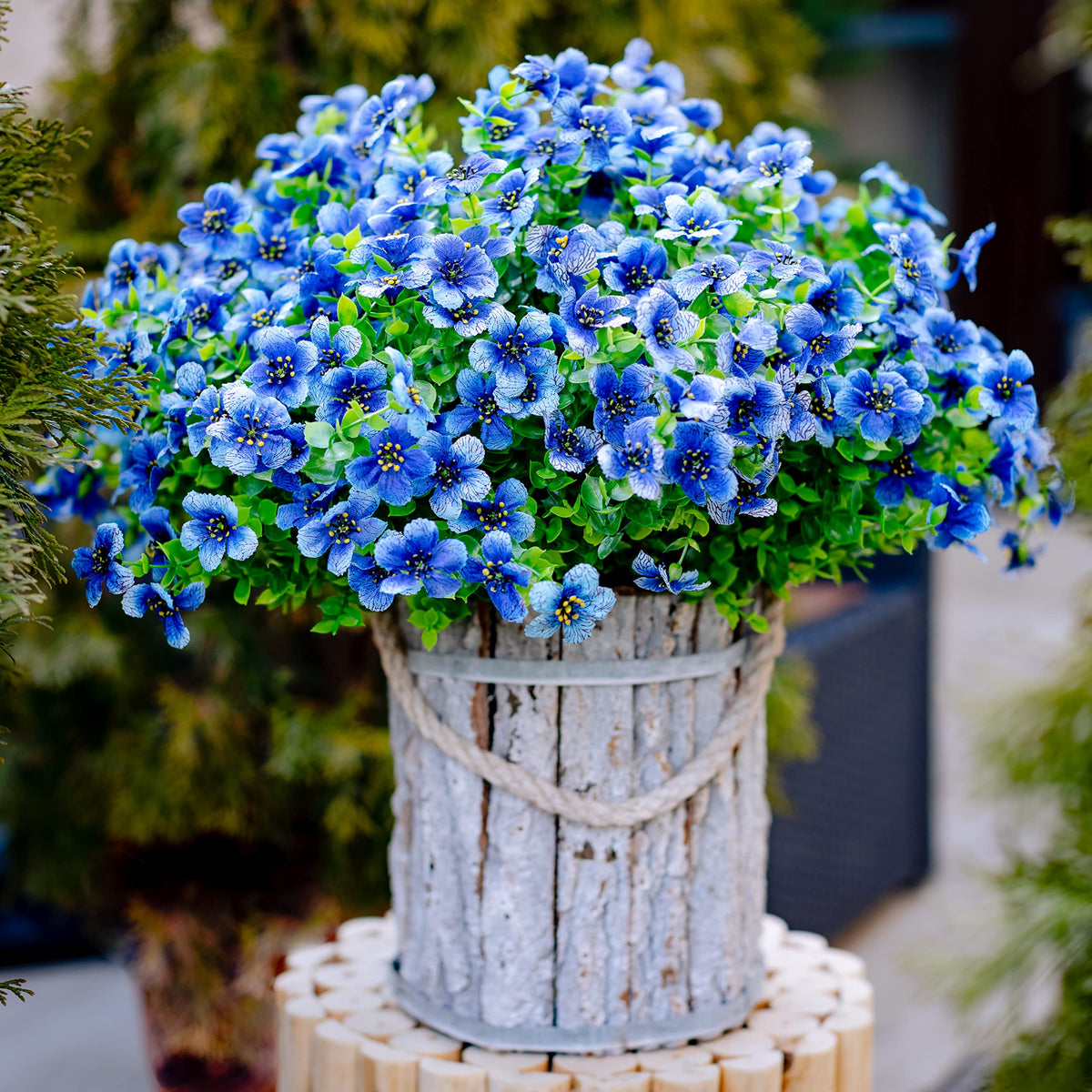 AXYLEX artificial plants 14-inch-tall for balcony privacy.