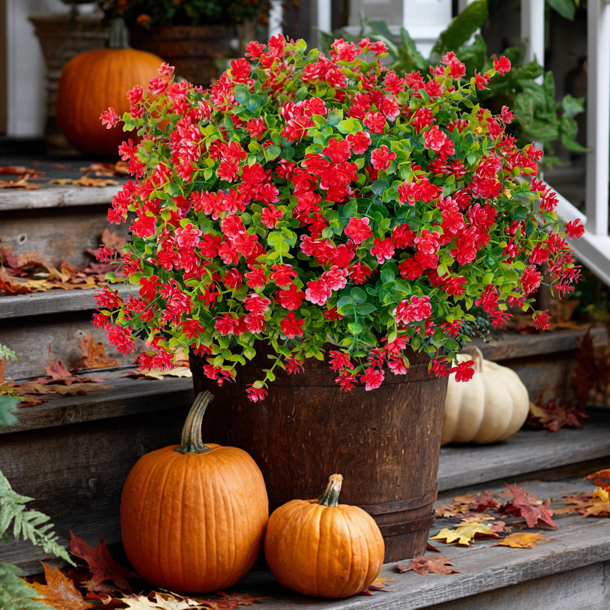 AXYLEX durable plastic leaves resist wind and weather.