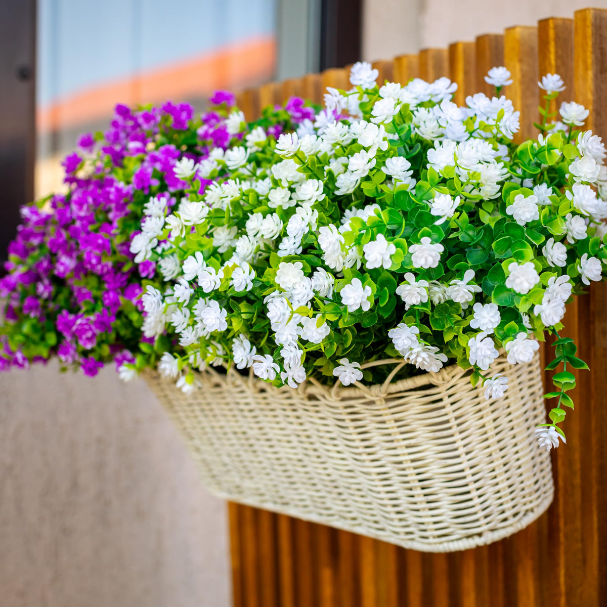 AXYLEX faux shrubs endure sun and heat for year-round exterior decor