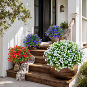 AXYLEX faux boxwood greenery for privacy and curb appeal, UV resistant