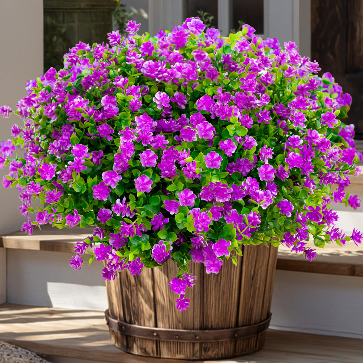 AXYLEX Mgenta 12-bundles outdoor flowers add lush color with zero upkeep.