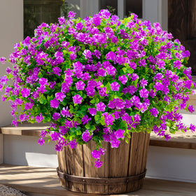 AXYLEX Mgenta 12-bundles outdoor flowers add lush color with zero upkeep.