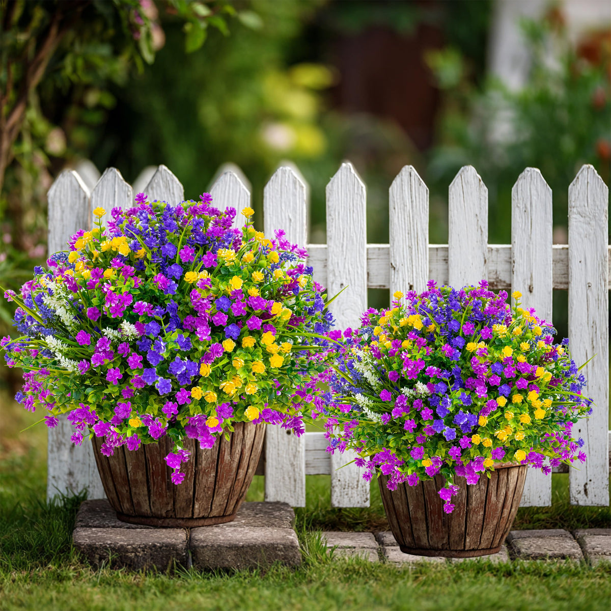 AXYLEX no-fade greenery maintains vibrant color outdoors