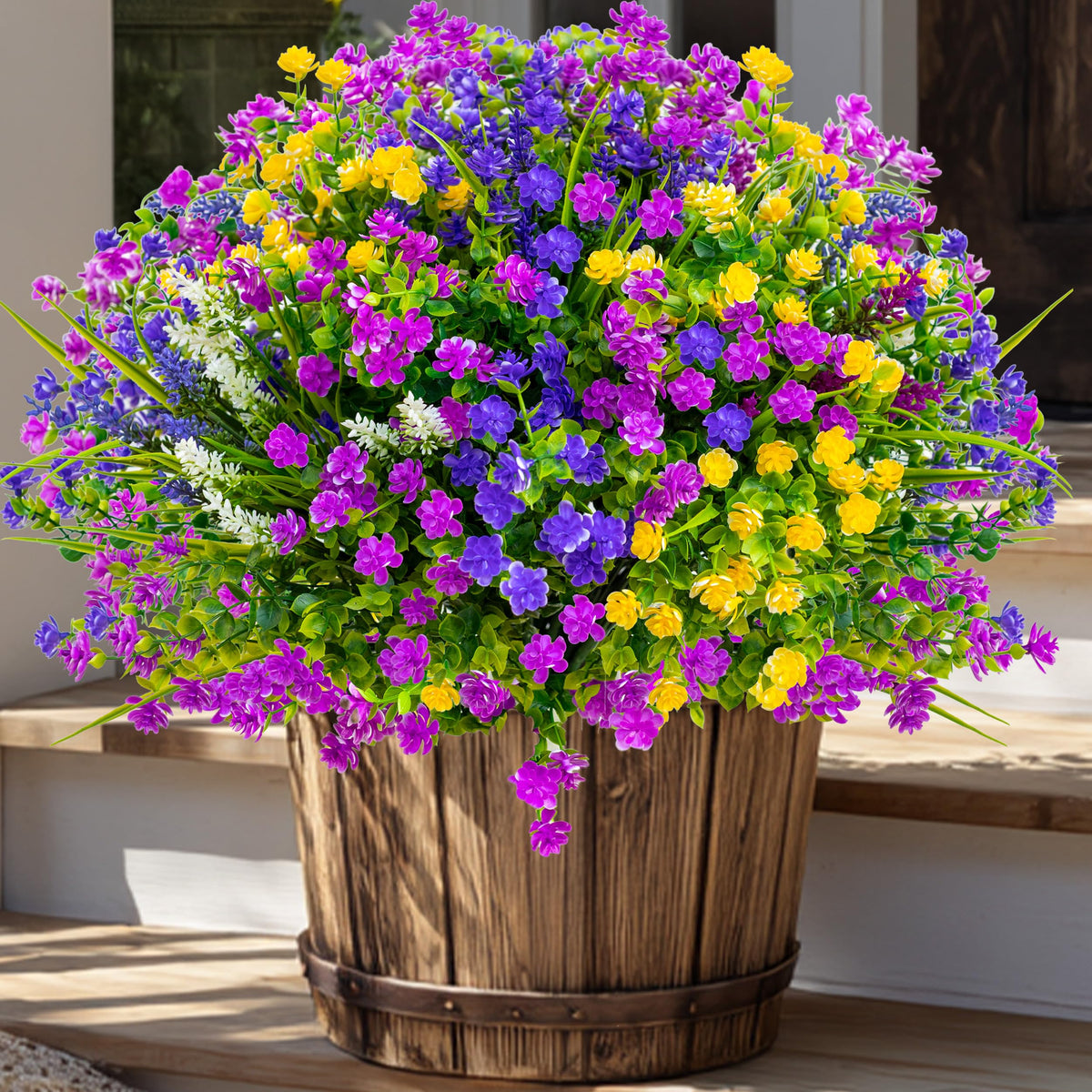 AXYLEX outdoor artificial flowers 12 bundles brighten porch ambiance