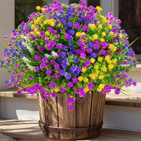 AXYLEX outdoor artificial flowers 12 bundles brighten porch ambiance