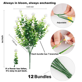 AXYLEX UV-resistant outdoor greenery stands tall at 14 inches for porch styling