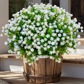 AXYLEX artificial flowers for outside patios create cozy ambiance with no watering