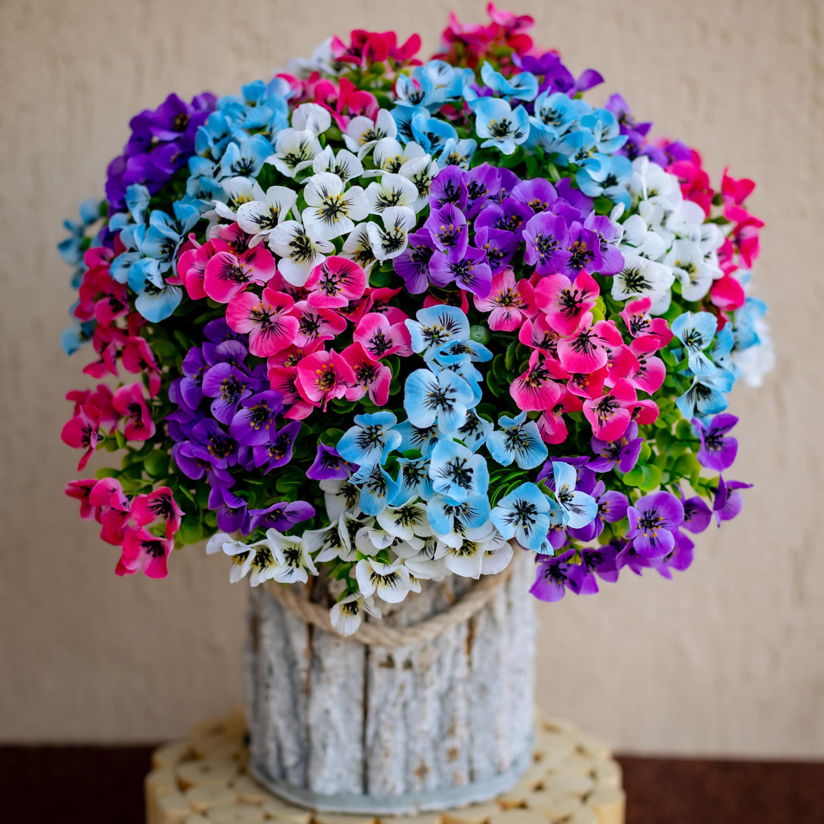 AXYLEX outdoor pansies 16 bundles brighten porches with maintenance-free color