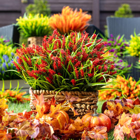 AXYLEX porch garden faux flowers suit fresh-air gatherings and coffee mornings.