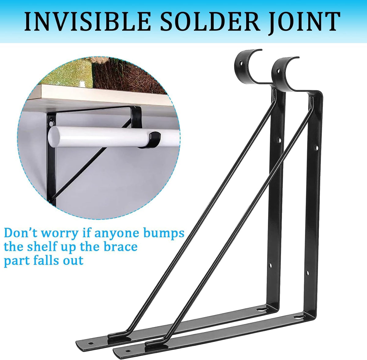 AYAYGD versatile wall-mount bracket boosts closet storage space.
