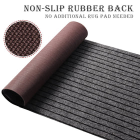 Non-slip backing on AYOHA Runner Rug prevents shifting on hard floors