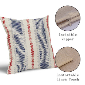 Aytipun 18x18 pillow cover, fading-resistant dot-print fabric, enhances boho or rustic spaces.