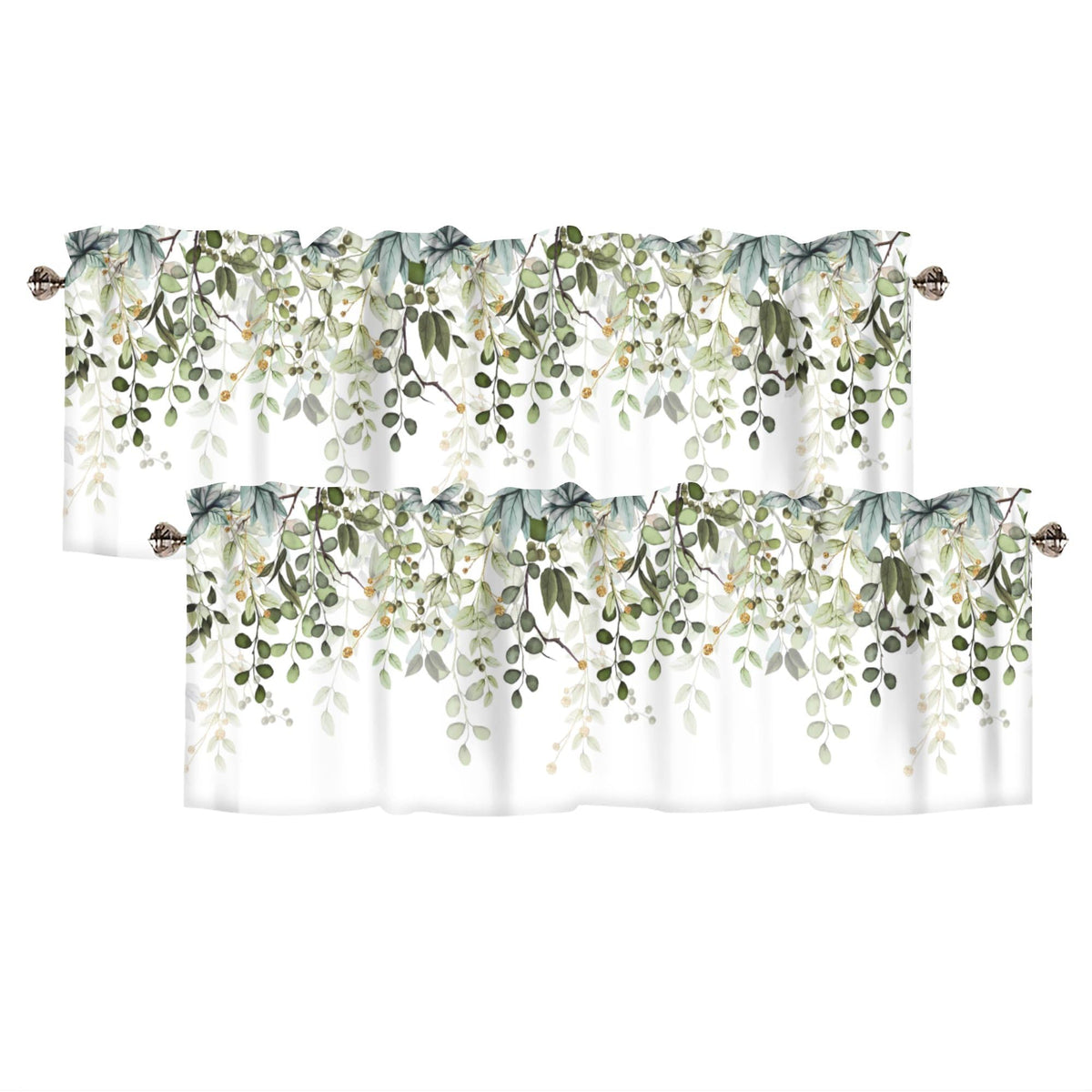 AYTTBIS sage green eucalyptus valance, 18x54, soft kitchen color addition