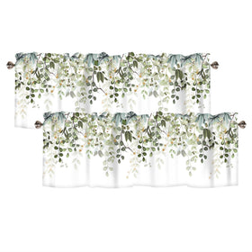 AYTTBIS sage green eucalyptus valance, 18x54, soft kitchen color addition