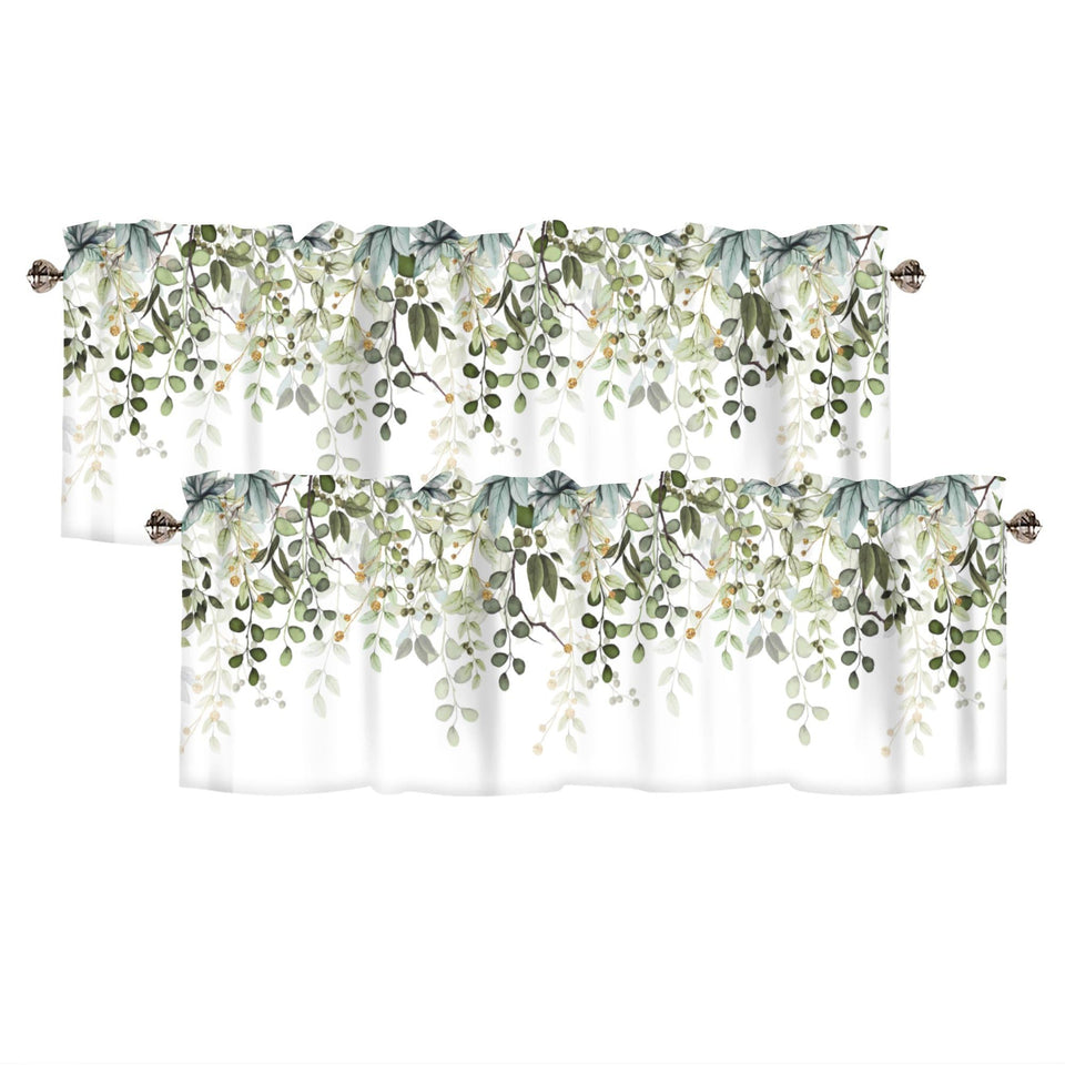 AYTTBIS sage green eucalyptus valance, 18x54, soft kitchen color addition