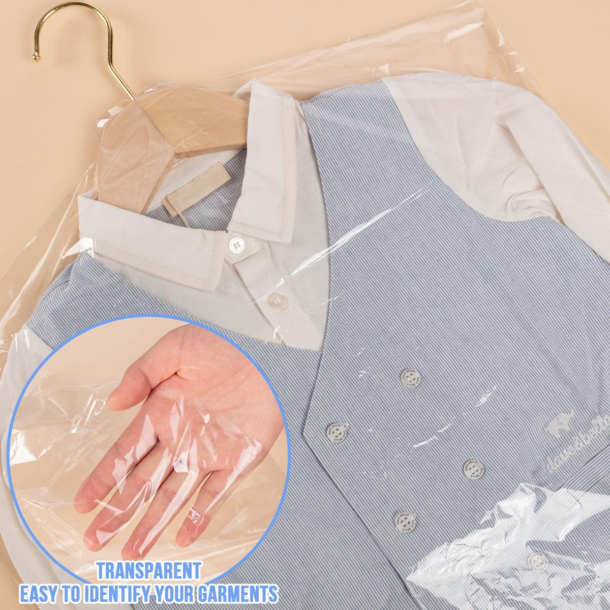 AYZTKUX reusable dry cleaning bags reduce waste while keeping clothes pristine.