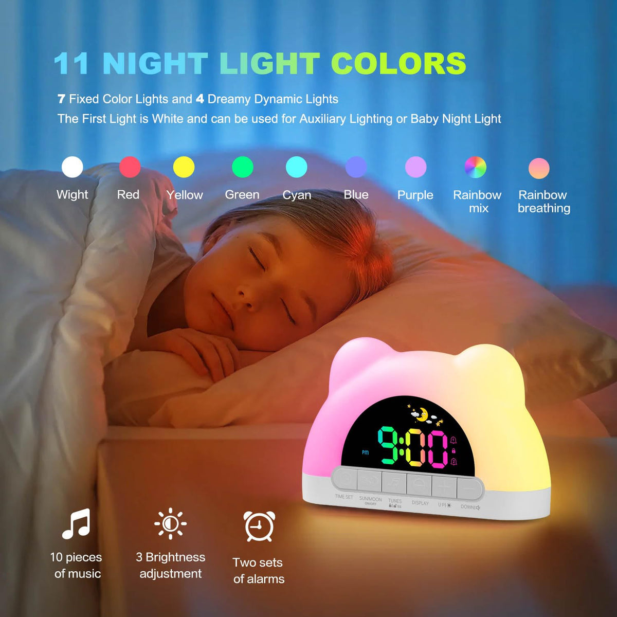Azyh Type-C powered clock with USB output for flexible charging.