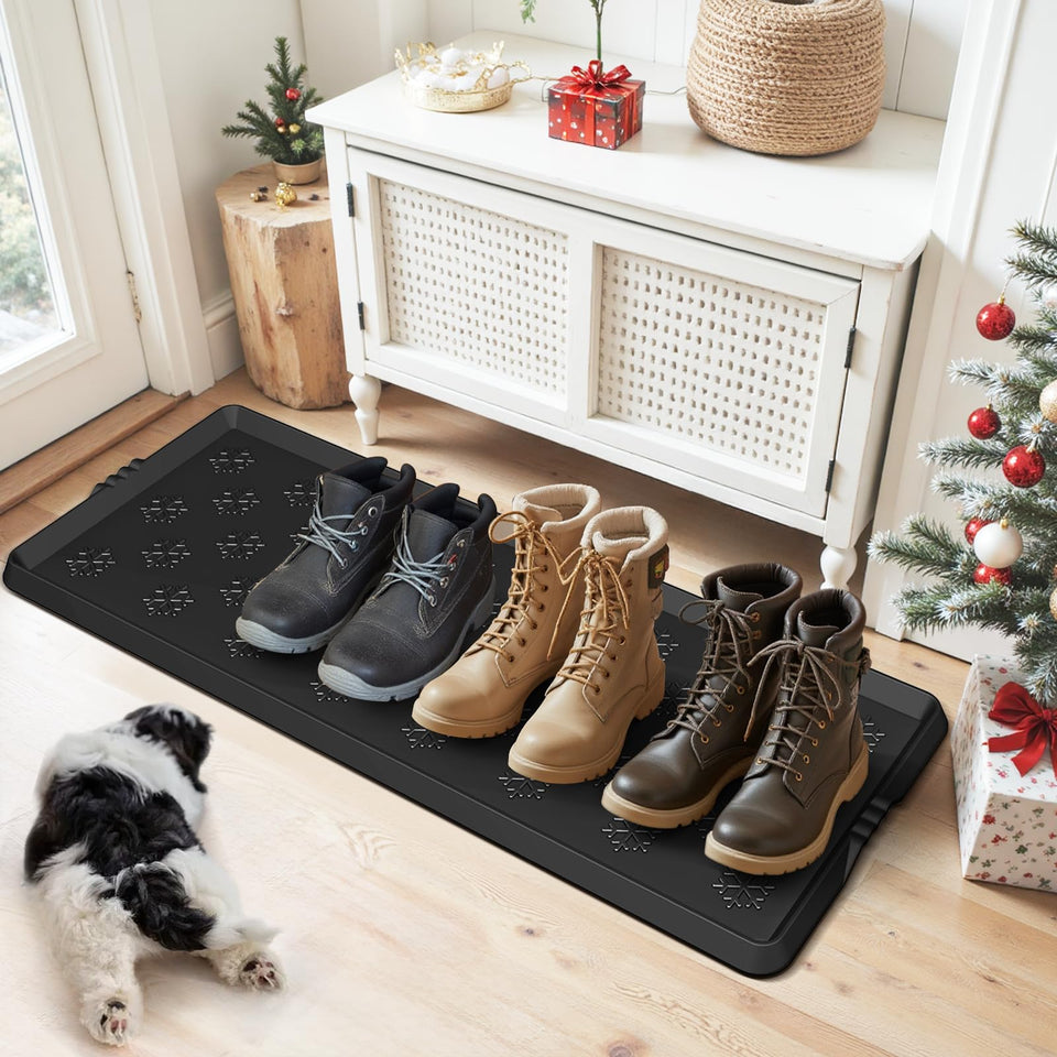 Azadx heavy-duty boot tray shows large entryway capacity for organization and protection.