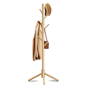 Azaeahom coat rack with 8 hooks for coats, bags, and accessories.