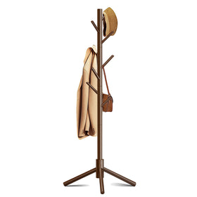 Azaeahom coat rack with eight hooks in a tidy entryway for versatile storage.