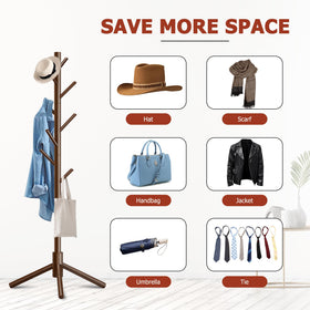 Durable New Zealand pine construction ensures long-lasting Azaeahom coat rack performance.