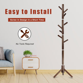 Azaeahom entryway coat rack organizes coats and bags in narrow hallways.