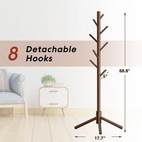 Triangular-based freestanding rack by Azaeahom stays stable on hardwood floors.