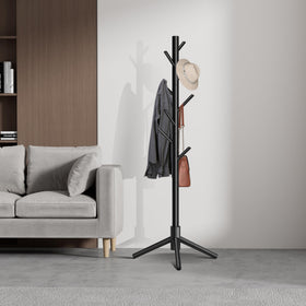 Azaeahom coat tree shows tool-free assembly for quick setup