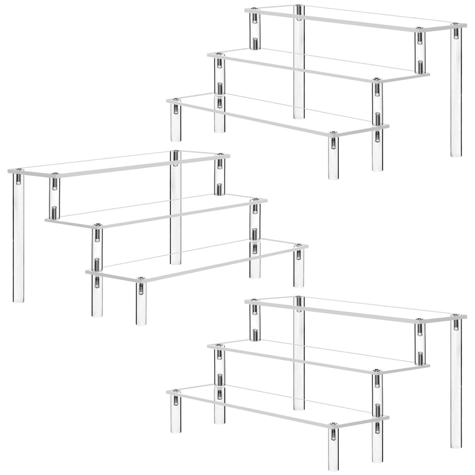 AZEAM acrylic riser display stand showcasing perfume with clear visibility