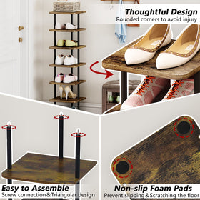 AZERPIAN easy-assembly shoe rack with included parts for fast setup.