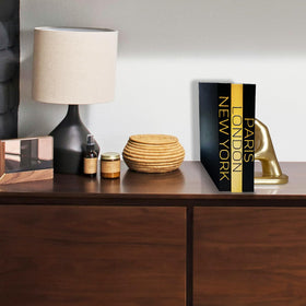 AZEZO decorative books on a coffee table elevate modern living room