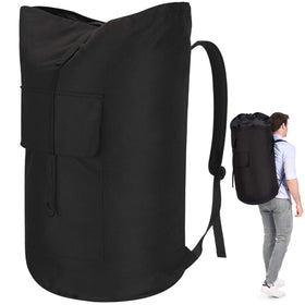 Ãzhido backpack laundry bag with extended top opening for easy loading and up to 115 L capacity.