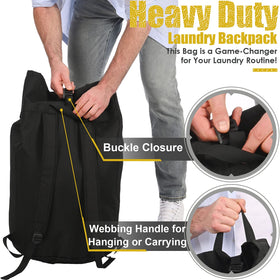 Ãzhido waterproof, foldable laundry bag ready for travel, dorm storage, or camping.