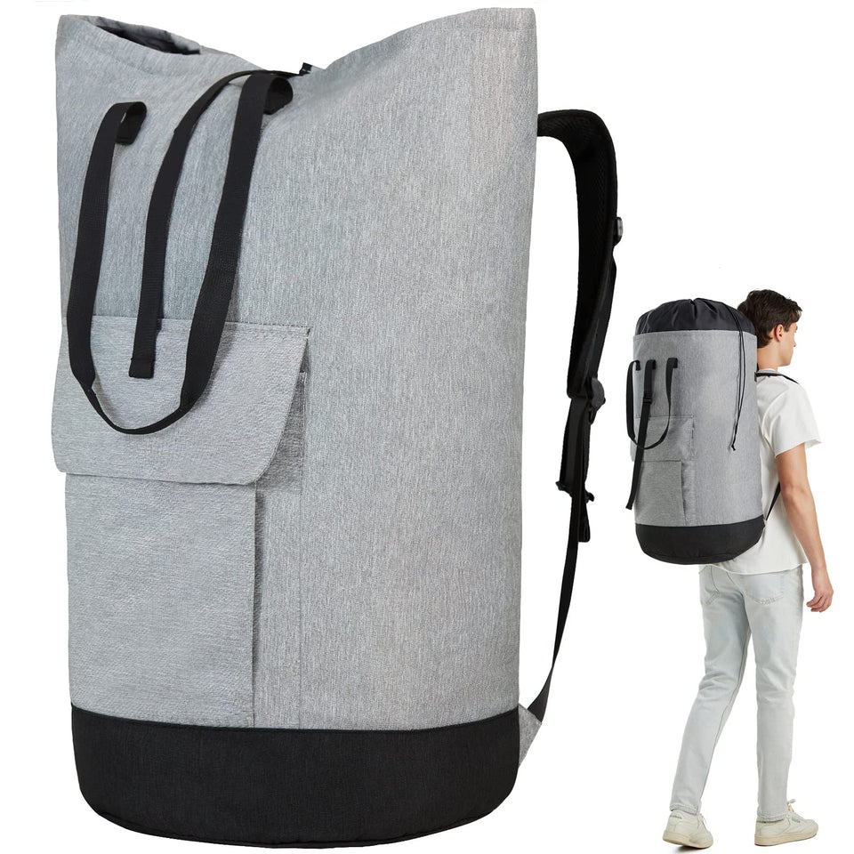 Azhido 115L laundry bag extendable top offers extra height for bulky loads.