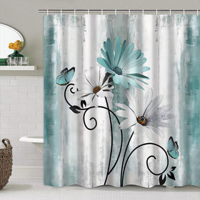 AZHM rustic farmhouse bathroom accessories set complements decor while preventing water splashes for a tidy space.