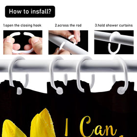 AZHM sunflower bathroom decor set, durable polyester design for moisture resistance