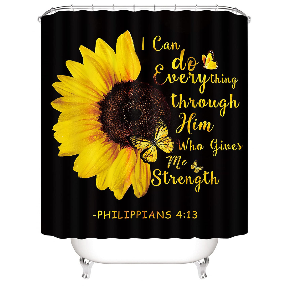 AZHM sunflower toilet lid cover, coordinates with curtain for a cohesive look