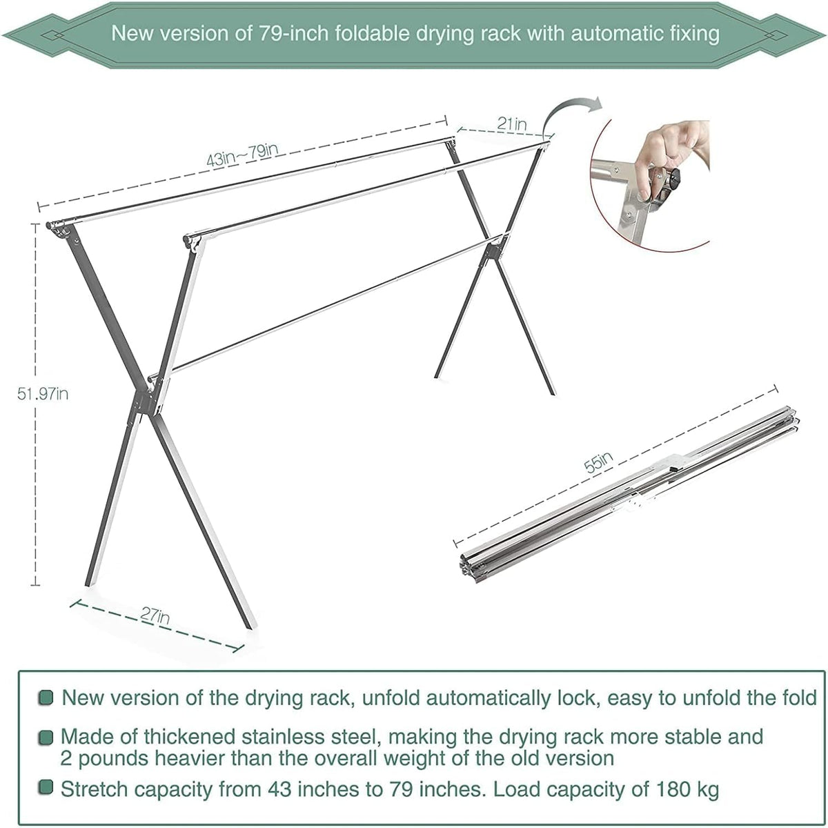 AZHZOLSK telescopic drying rods adjustable to fit different items