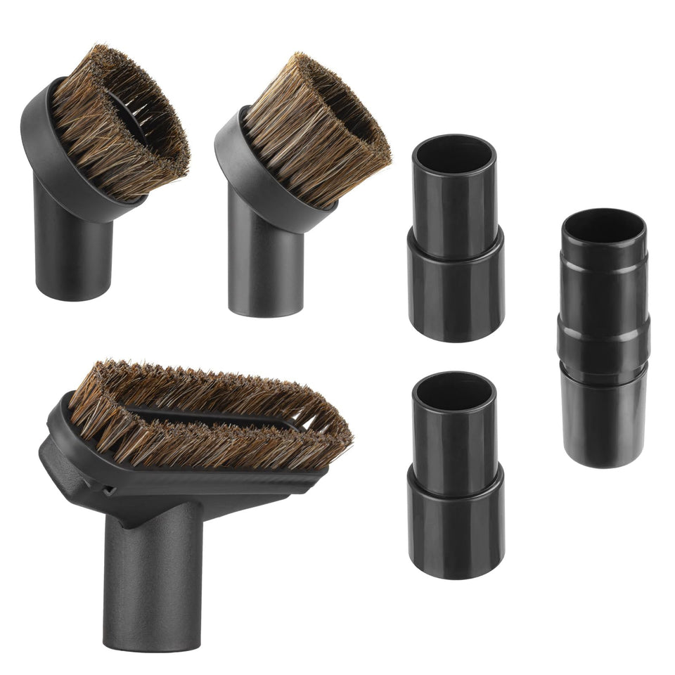 Azmuth Shark attachments show soft horsehair brush for delicate surfaces and dust capture