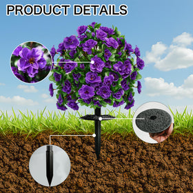 AZXVT faux outdoor plants in purple brighten porches with easy placement