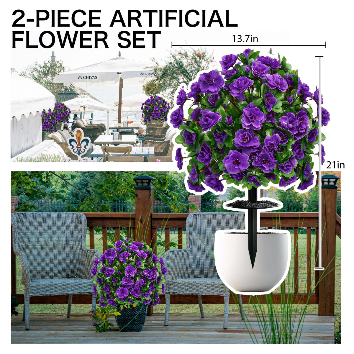 AZXVT ground spike base enables quick, tool-free installation for outdoor display
