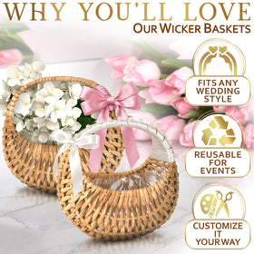 AZZORI small wicker basket sized 6.3 by 3.75 by 5.12 inches